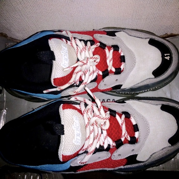 Triple S Balenciaga Multicolor Custom Gum Bottom Shoes